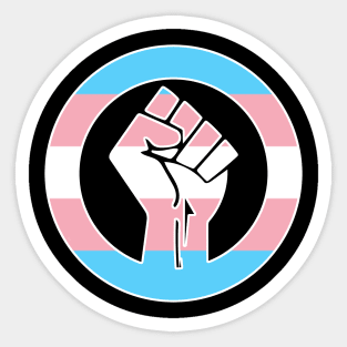 Black Lives Matter Fist Circled LGBTQ Flag Transgender Sticker